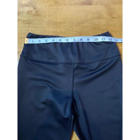 Peloton X Kali Retro Crop Leggings Medium Black w Stripes USA - Picture 14 of 16